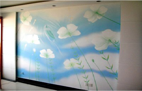 罗城画墙绘怎么画好白云的蓬松感？