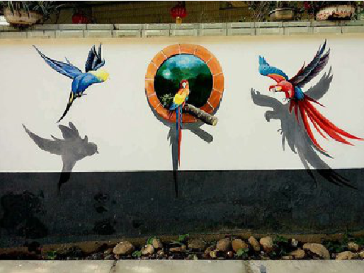 罗城视觉错位-3D墙绘设计