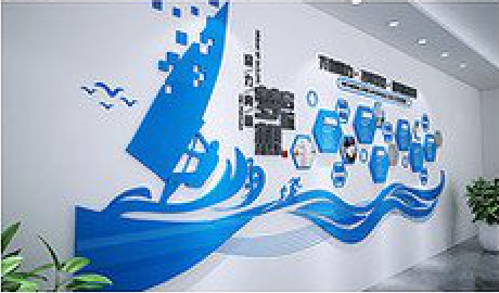 罗城海浪主题文化墙如何设计？