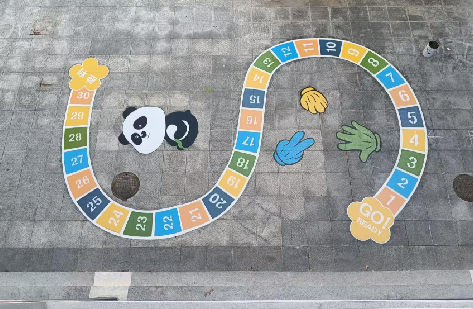 罗城地面游戏彩绘