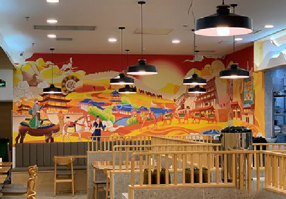 罗城商业空间彩绘介绍。