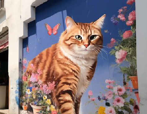 罗城自己绘制有个性的手绘墙