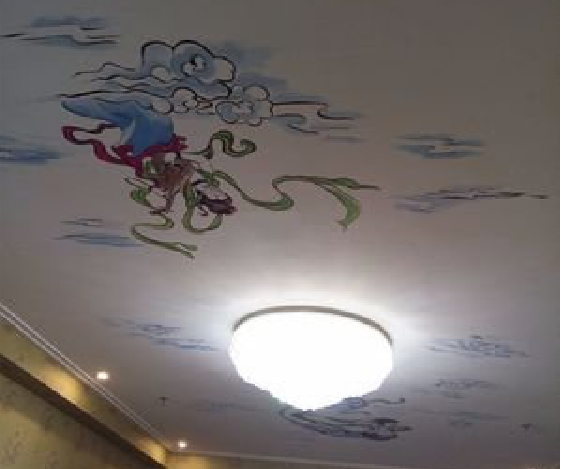 罗城如何快速绘制天花板上的手绘墙？