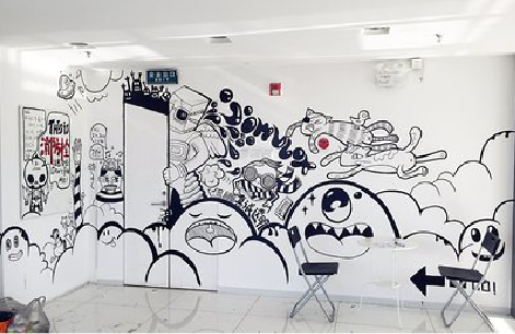 罗城手绘墙并非传统涂鸦。