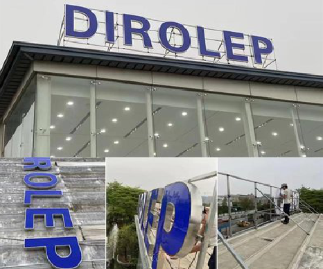 罗城楼顶发光字安装的注意事项。